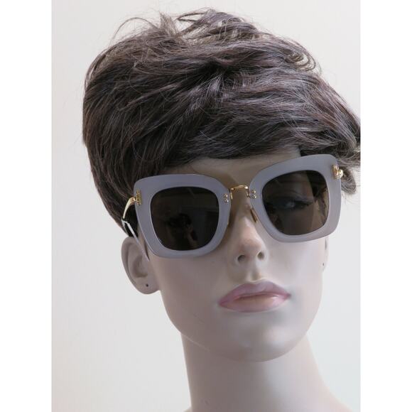 BOUCHERON SILVER GOLD BC0015S 006 CAT EYE 47MM SQUARE SUNGLASSES $ 800 FRANCE main image 7
